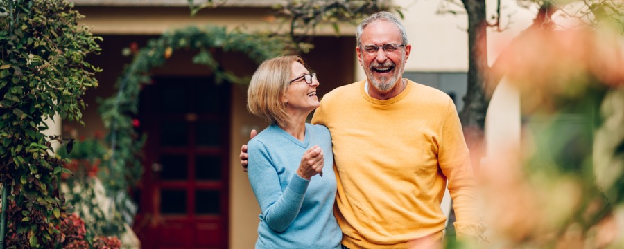 Couple moving into a new house