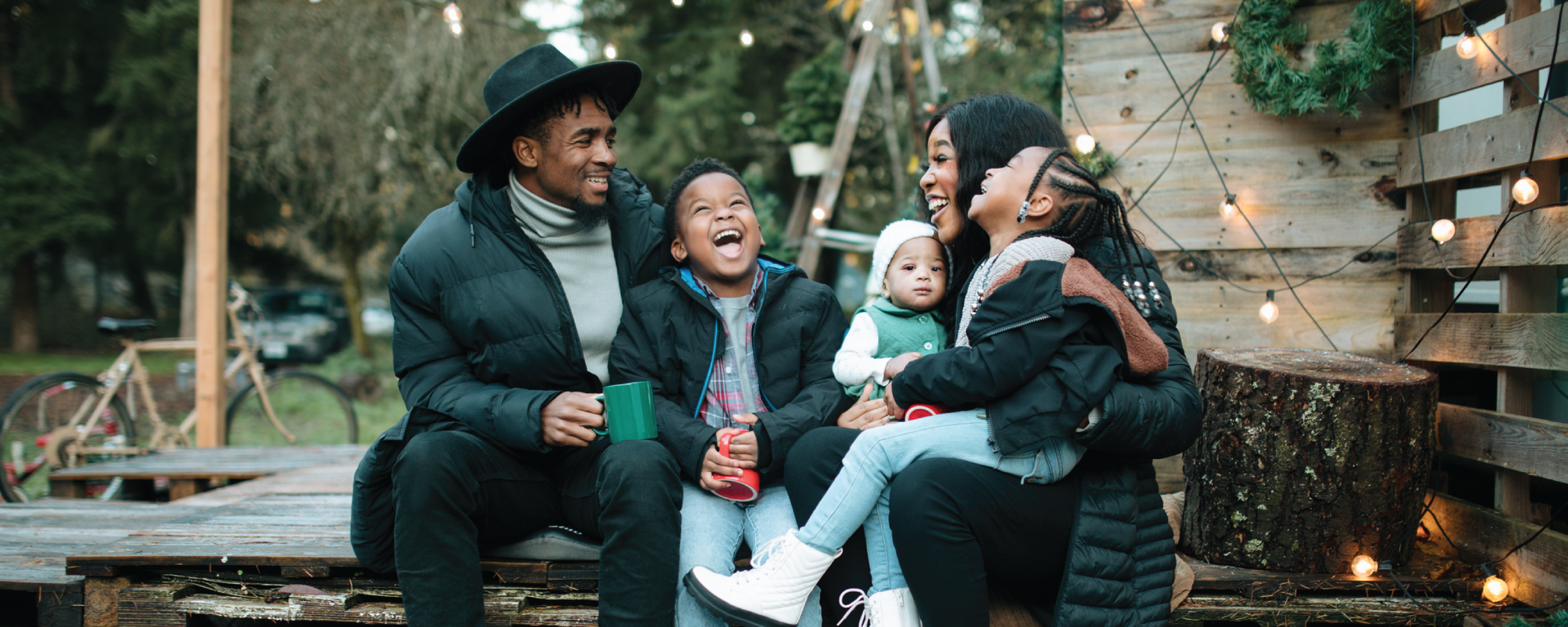 Family enjoying the holidays