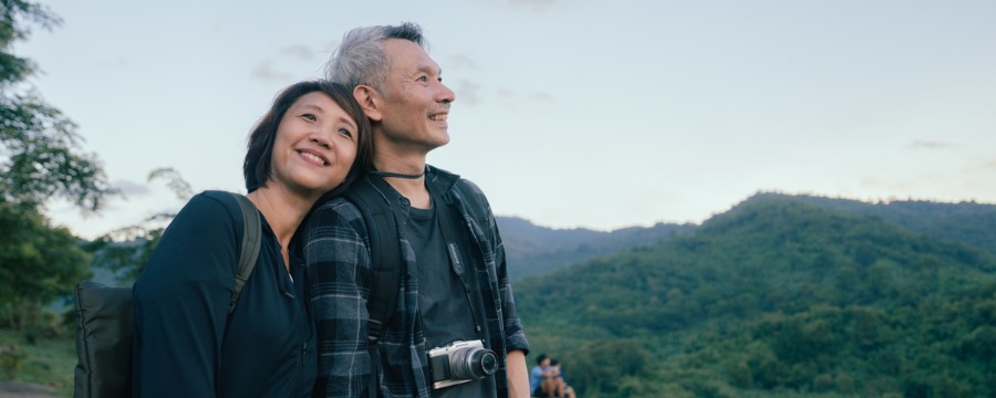 A couple enjoying the view